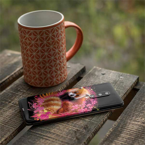 Red Panda with Flowers by Sheena Pike OnePlus 7 Pro Skin