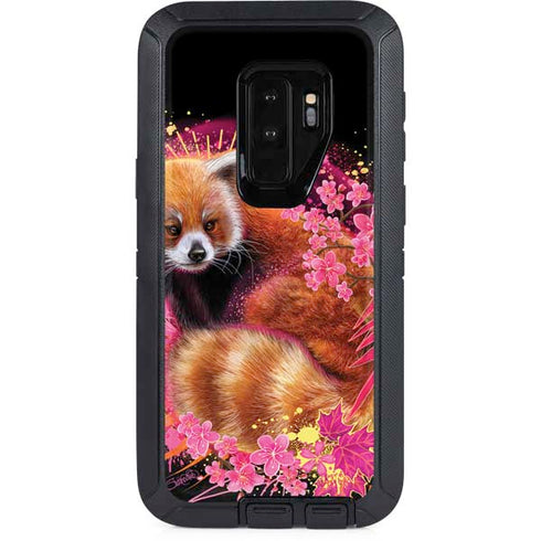 Red Panda with Flowers by Sheena Pike Otterbox Defender Galaxy Skin