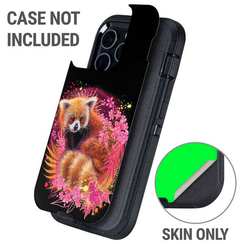 Red Panda with Flowers by Sheena Pike Otterbox Defender iPhone Skin