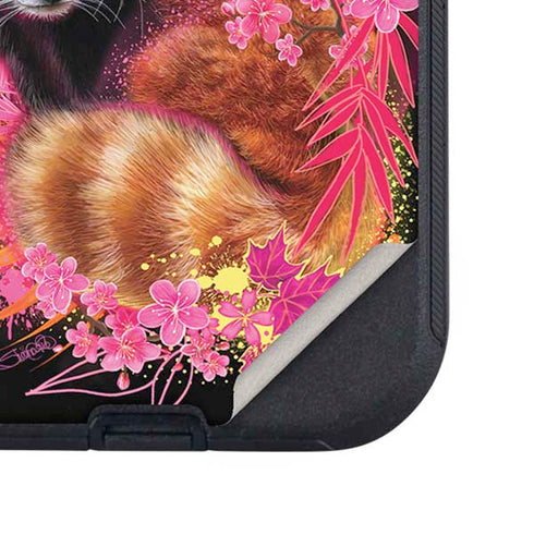 Red Panda with Flowers by Sheena Pike Otterbox Defender iPhone Skin