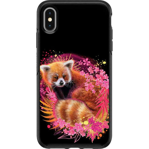 Red Panda with Flowers by Sheena Pike Otterbox Symmetry iPhone Skin