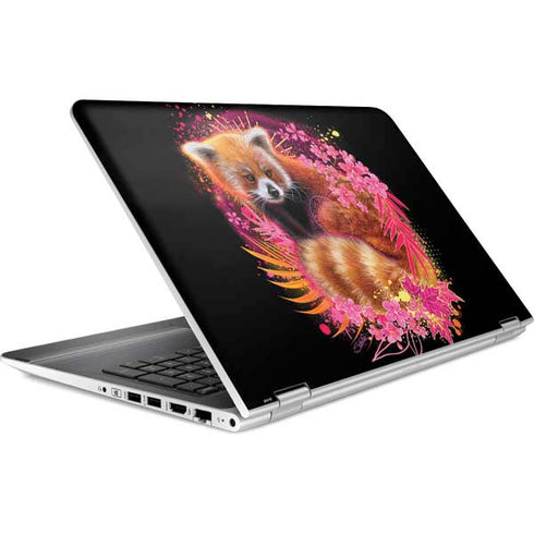 Red Panda with Flowers by Sheena Pike HP Pavilion Skin