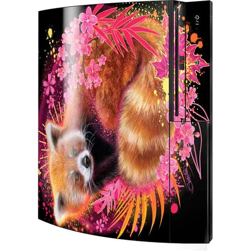Red Panda with Flowers by Sheena Pike Playstation 3 & PS3 Skin