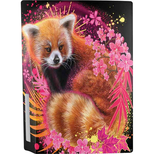 Red Panda with Flowers by Sheena Pike PS5 Bundle Skin