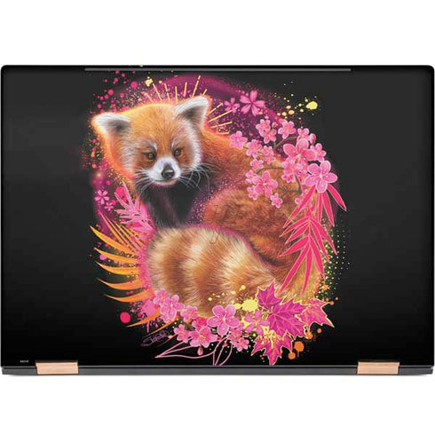 Red Panda with Flowers by Sheena Pike HP Spectre Skin