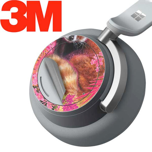 Red Panda with Flowers by Sheena Pike Surface Headphones Skin