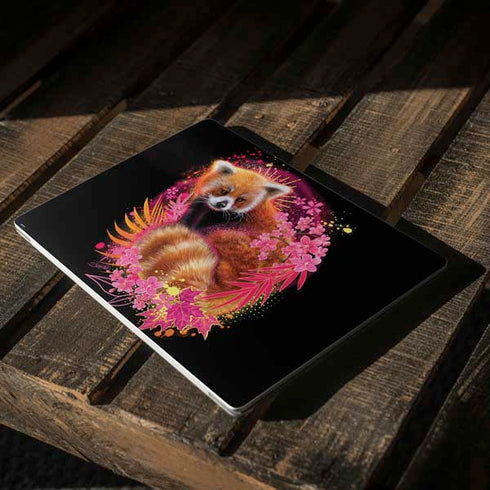 Red Panda with Flowers by Sheena Pike Surface Laptop 3 13.5in Skin