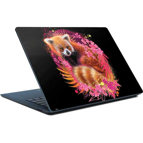 Red Panda with Flowers by Sheena Pike Surface Laptop Skin