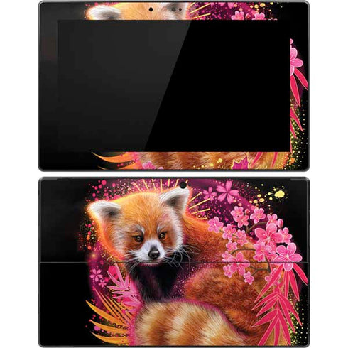 Red Panda with Flowers by Sheena Pike Surface Pro Tablet Skin