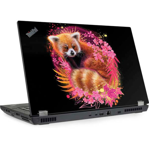 Red Panda with Flowers by Sheena Pike Lenovo ThinkPad Skin
