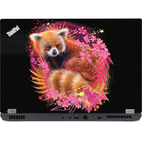 Red Panda with Flowers by Sheena Pike Lenovo ThinkPad Skin