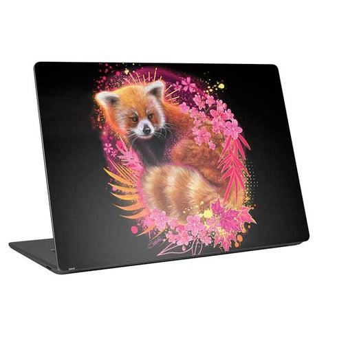 Red Panda with Flowers by Sheena Pike Universal Laptop 12in (9.8 x 6.8in) Skin