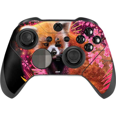 Red Panda with Flowers by Sheena Pike Xbox Elite Wireless Controller Series 2 Skin