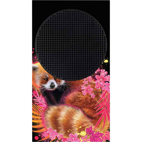 Red Panda with Flowers by Sheena Pike Xbox Series S Console Skin