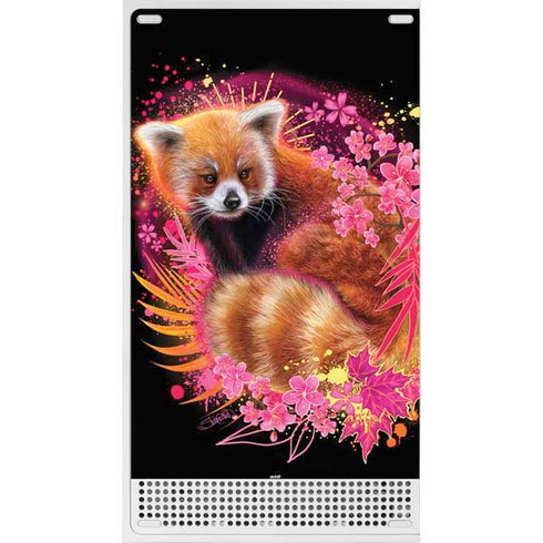 Red Panda with Flowers by Sheena Pike Xbox Series S Console Skin