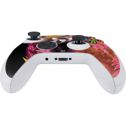 Red Panda with Flowers by Sheena Pike Xbox Series S Controller Skin