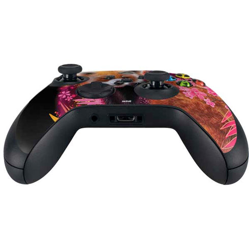 Red Panda with Flowers by Sheena Pike Xbox Series X Controller Skin