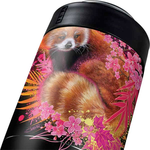 Red Panda with Flowers by Sheena Pike Yeti Colster Can Insulator Skin