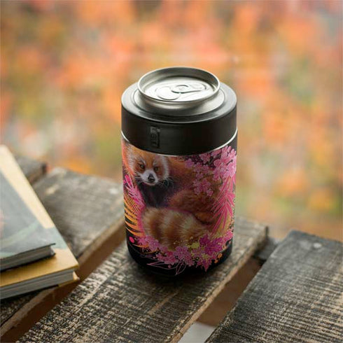 Red Panda with Flowers by Sheena Pike Yeti Colster Can Insulator Skin