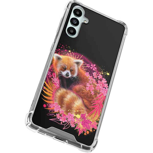 Red Panda with Flowers by Sheena Pike Galaxy A15 5G Clear Case