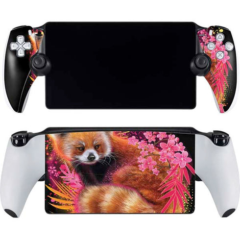 Red Panda with Flowers by Sheena Pike PlayStation Portal Remote Player Skin