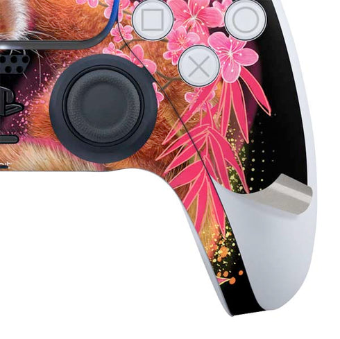 Red Panda with Flowers by Sheena Pike PS5 Slim Digital Edition Bundle Skin