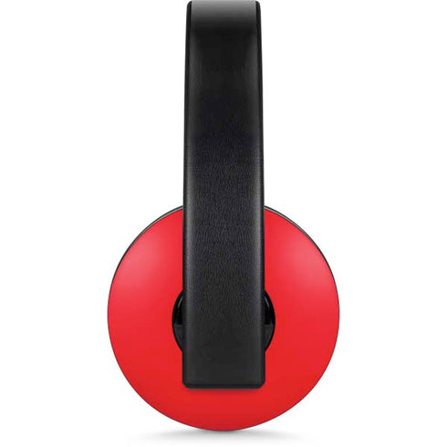 Red Solid PlayStation 4 Gold Wireless Headset Skin