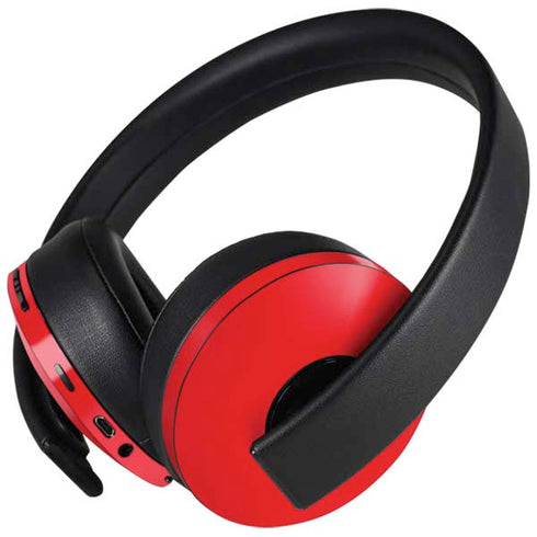 Red Solid PlayStation 4 Gold Wireless Headset Skin