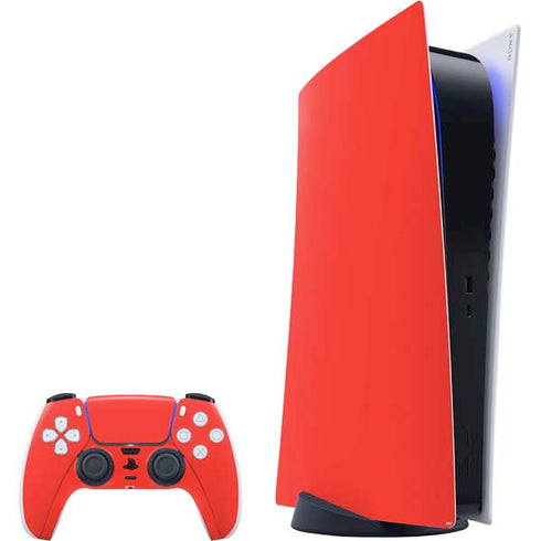 Red Solid PS5 Digital Edition Bundle Skin