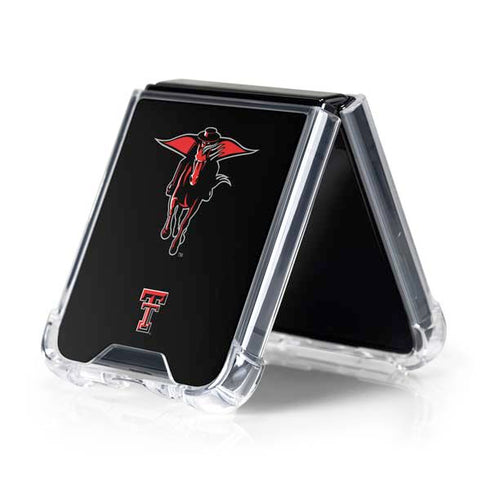 Texas Tech University Red Raiders Logo Galaxy Z Flip5 5G Clear Case