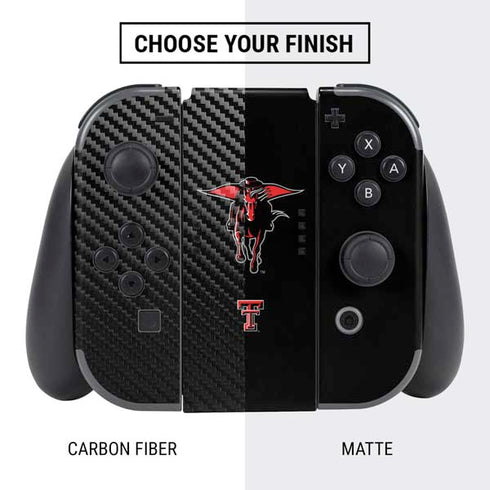 Texas Tech University Red Raiders Logo Nintendo Switch Bundle Skin
