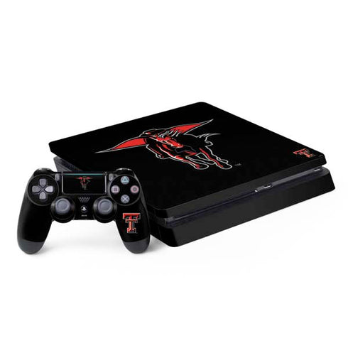 Texas Tech University Red Raiders Logo PS4 Slim Bundle Skin