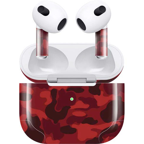 Red Street Camo Apple AirPods (3rd Gen 2021) Skin