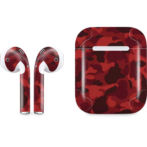 Red Street Camo Apple AirPods Skin