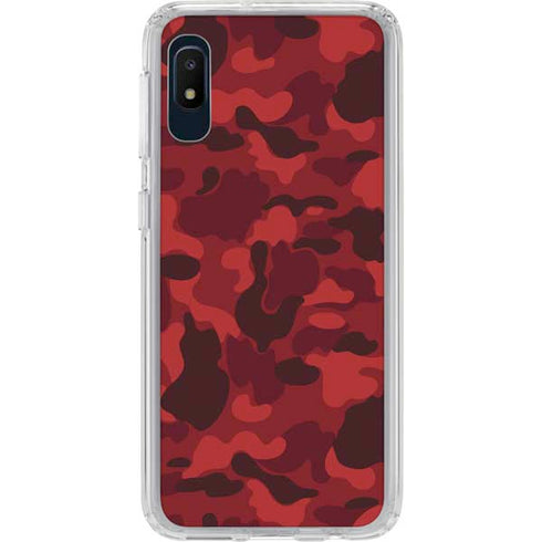 Red Street Camo Galaxy A10e Clear Case