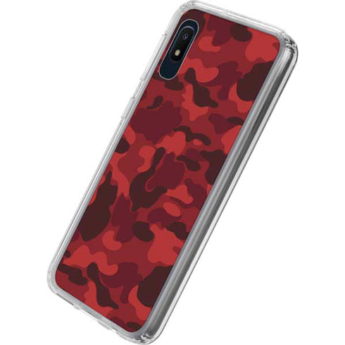 Red Street Camo Galaxy A10e Clear Case