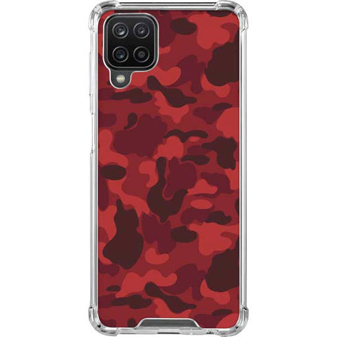 Red Street Camo Galaxy A12 Clear Case