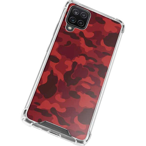 Red Street Camo Galaxy A12 Clear Case