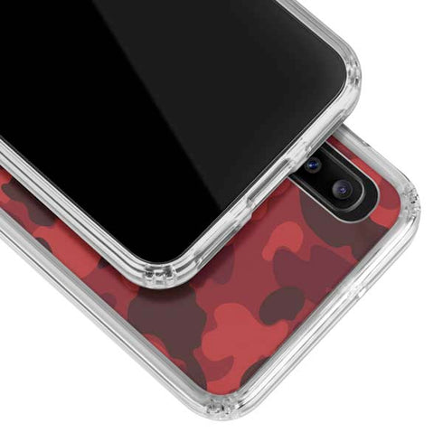 Red Street Camo Galaxy A30 Clear Case