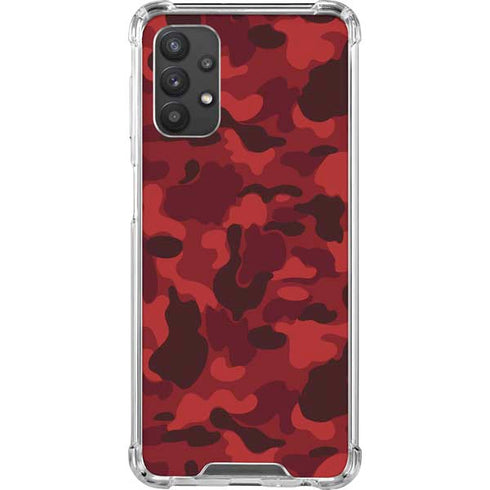 Red Street Camo Galaxy A32 5G Clear Case