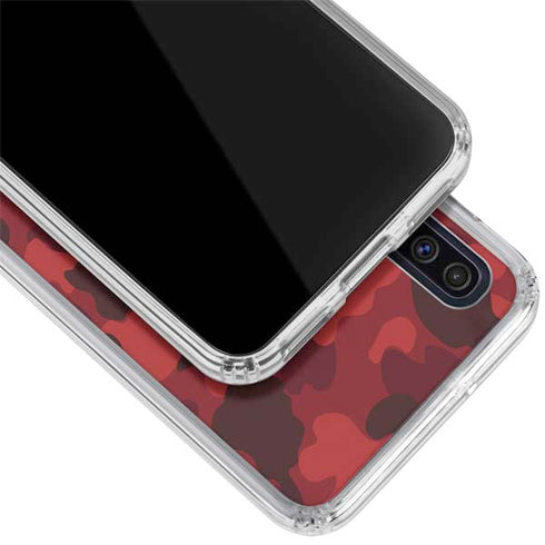Red Street Camo Galaxy A50 Clear Case