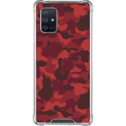 Red Street Camo Galaxy A71 5G Clear Case