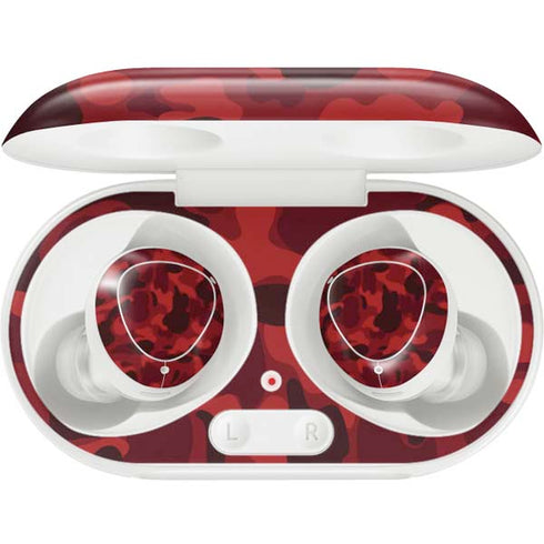 Red Street Camo Galaxy Buds Plus Skin