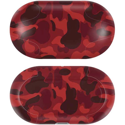 Red Street Camo Galaxy Buds Plus Skin