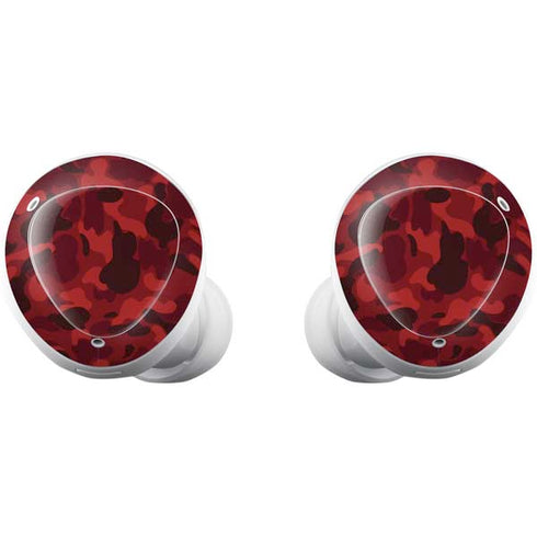 Red Street Camo Galaxy Buds Plus Skin