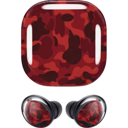 Red Street Camo Galaxy Buds Pro Skin