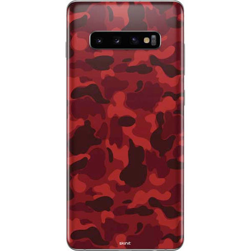 Red Street Camo Galaxy S10 Plus Skin