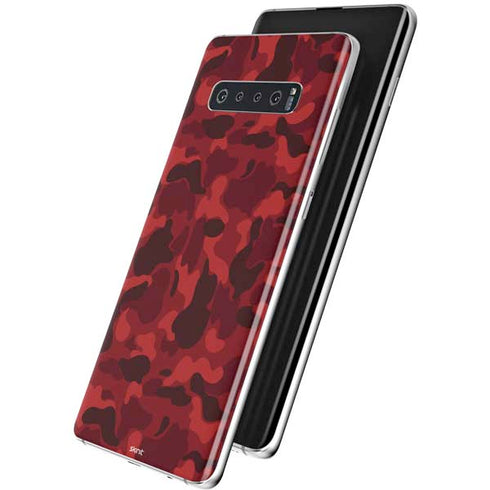 Red Street Camo Galaxy S10 Skin