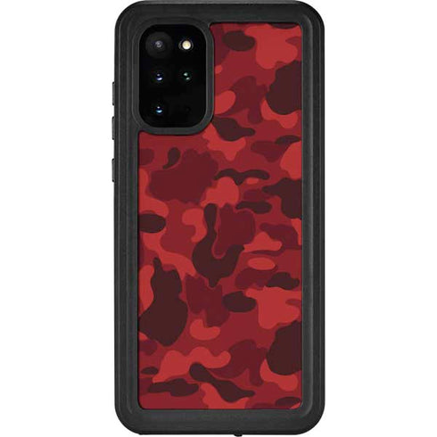 Red Street Camo Galaxy S20 Plus Waterproof Case