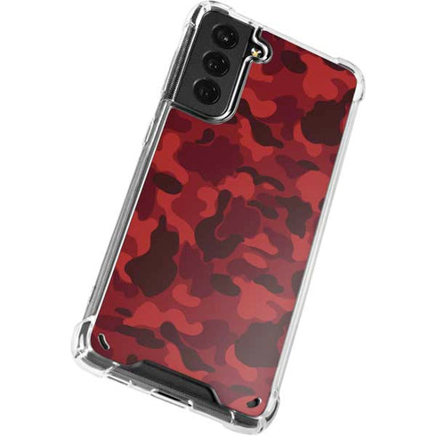 Red Street Camo Galaxy S21 5G Clear Case